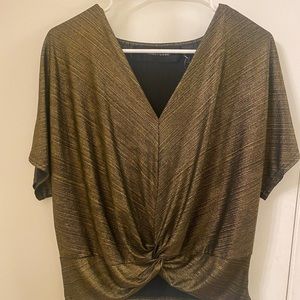 Metallic gold blouse